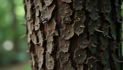 Sticker -  Natures armor  The rugged beauty of a tree trunk