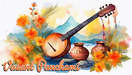 Poster - Happy Vasant Panchami Poster Design. Indian Holiday