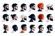 © Odin AI - A lineup of diverse profiles is artistically captured against a plain white background, representing individuality, diversity, and contemporary cultural expression.
