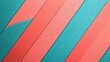 © TYNQ - Abstract geometric background with diagonal stripes of coral and teal.