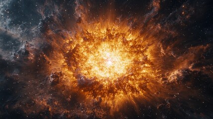 A vibrant cosmic explosion showcasing the beauty of space and stellar phenomena.