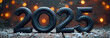 © LUBO - Mockup banner number 2025 made of car tires with space for text on a festive background.
