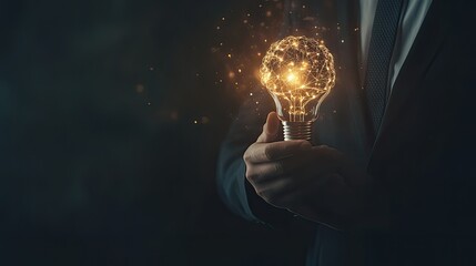 Light Bulb Inspiration Or Idea In Business, Generative AI