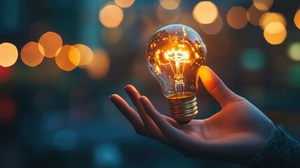 Light Bulb Inspiration Or Idea In Business, Generative AI