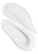 © MM - Composition of white cream smears on an empty background. Skincare product, smooth textures.