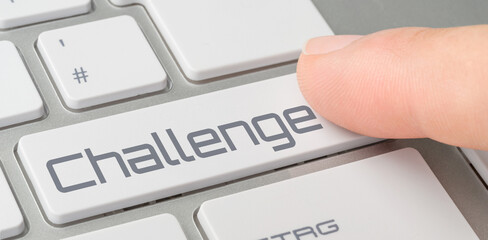 Wall Mural - a keyboard with a labeled button - challenge