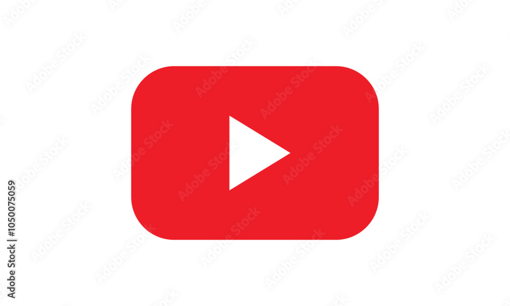 YouTube logo. YouTube play button. flat icon isolated on transparent ...