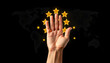 © Sergey - Hand and best quality icon for customer services rating feedback and satisfaction survey online review questionnaire on technology development for service mind global marketing isolated with white h