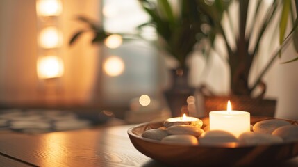 Poster - A serene scene of a patient receiving massage therapy in a tranquil setting, with focus on the therapist��s techniques and calming environment, set against a softly lit