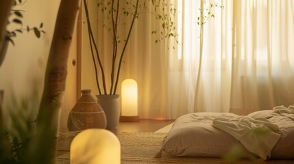Poster - A serene scene of a patient undergoing a relaxation therapy session with a focus on soothing ambiance and therapeutic techniques, set against a calming, softly lit environment