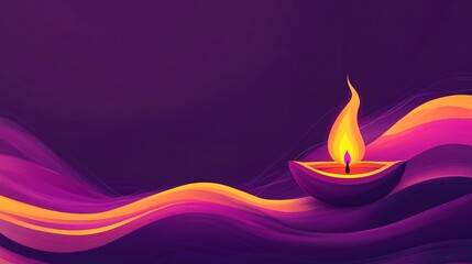 This vibrant Diwali social media banner is ideal for celebrating the festival of lights with its modern aesthetic and colorful gradients