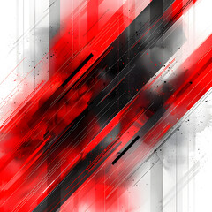 technological abstract in red and black with overlapping diagonal lines isolated on white background, png