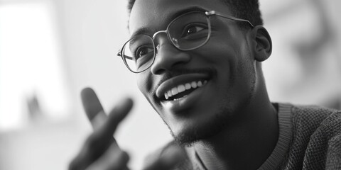 Poster - Happy Man in Glasses