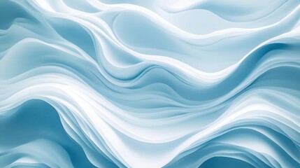 White and blue wave pattern creating calm visual effect