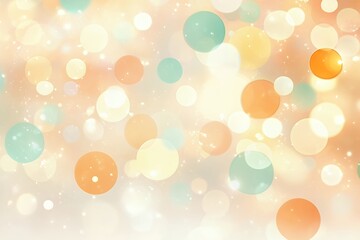 Wall Mural - soft golden and white bokeh lights on a warm gradient background. blurred abstract photography with 