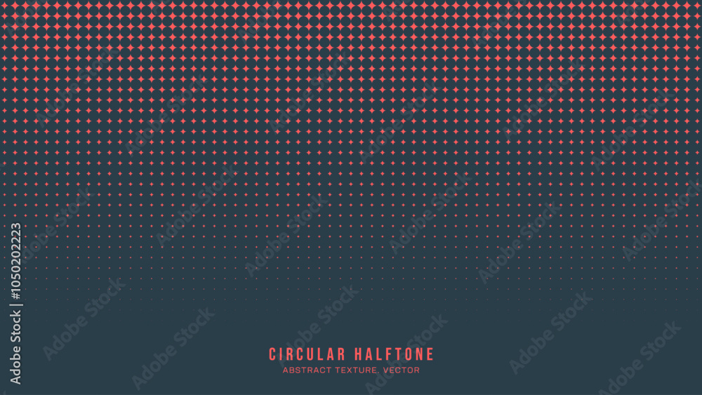 Circular Halftone Pattern Faded Border Vector Red Black Colour Abstract ...