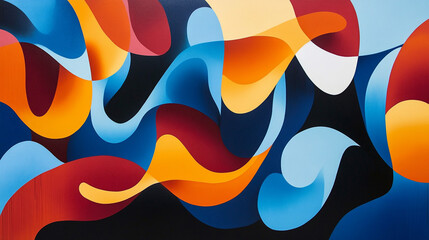 Abstract Colorful Swirling Shapes Background Design