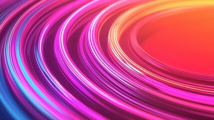 A vibrant abstract design featuring colorful concentric circles in shades of pink, purple, and orange, creating a dynamic and artistic visual effect.