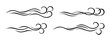 © Yusak - Wind blowing illustration set vector. Airflow doodle icon. Hand drawing breeze motion. Water flow and ocean wave icon.