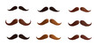 © Medard - Collection set of mustaches isolated on transparent or white background, png
