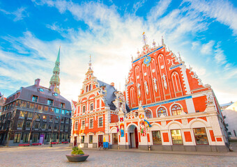 Wall Mural - Riga, Latvia. House of the Black Heads in Town Hall Square