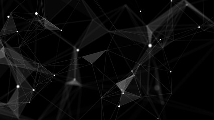 Wall Mural - technology network connection artificial intelligence. abstract business design. futuristic grid neu