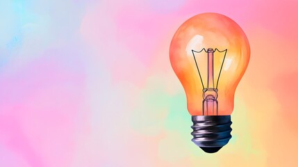 Leinwandbilder - Conceptual watercolor of a light bulb blending seamlessly into a smart grid symbolizing the innovative and sustainable advancements in clean energy marketing and technology