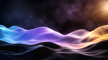 Poster - Mesmerizing Futuristic Abstract Gradient Shapes With Grainy Textures for Banners and Covers   Captivating digital art background with dark purple and blue tones