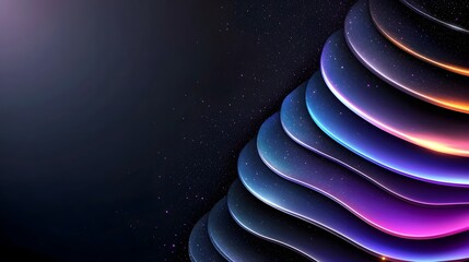 Poster - Mesmerizing abstract background design featuring a dark purple and blue grainy texture layered with glowing gradient shapes and black noise patterns