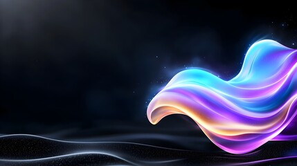 Leinwandbilder - Mesmerizing Futuristic Abstract Design with Vibrant Gradient Shapes and Moody Textures  A bold