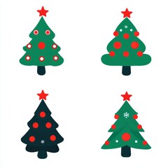 Vector illustration of Christmas tree