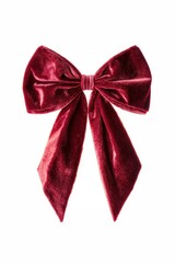 Holiday ribbon bow. Design element for greeting card poster