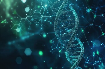 dna strand with network