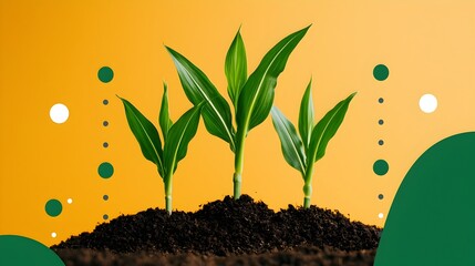 Aufkleber - showcasing innovative precision agriculture tools and technologies empowering smart farming practices for optimal corn seedling growth and development