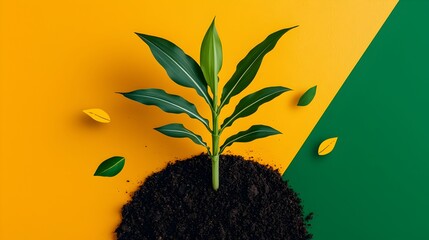 Aufkleber - depicting corn seedlings surrounded by various infographic elements highlighting precision agriculture tools smart farming techniques