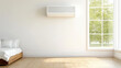 © Robert Kneschke - Modern air conditioner mounted on a white wall in a bright room