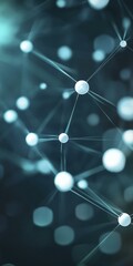 Wall Mural - abstract network connection - science background