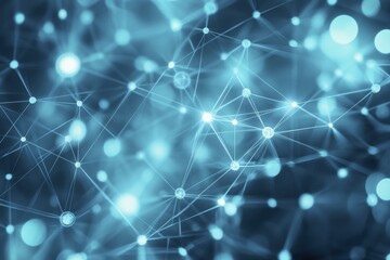 Wall Mural - abstract network connection: digital technology and data structure
