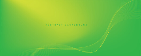 Wall Mural - abstract green gradient vector background with waves.