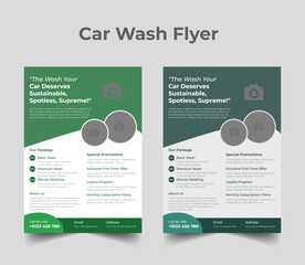 Car wash modern flyer design template