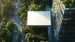 © jirawat - Aerial view of large blank billboard in urban setting