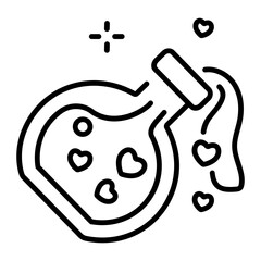 Sticker - Love potion icon in line style 