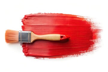 Wall Mural - Watercolor brush stroke isolated on white background