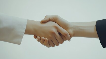 Business handshake between two individuals