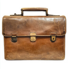 Brown Briefcase Isolated