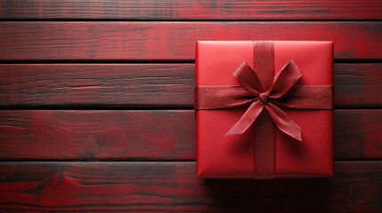 Sticker - Red Wrapping Paper Background