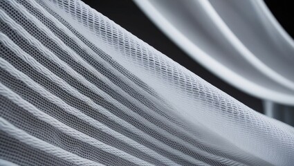 a shot of white mesh fabric