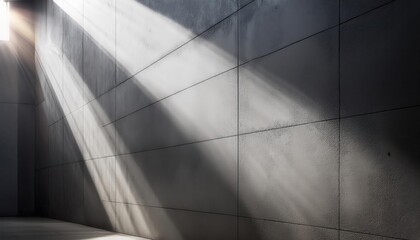 Aufkleber - Textured Concrete Wall with Diagonal Sunlight Shadows. Ideal for Architectural Mockups, Minimalist Product Showcases, Urban Backgrounds, and Industrial Design Presentations