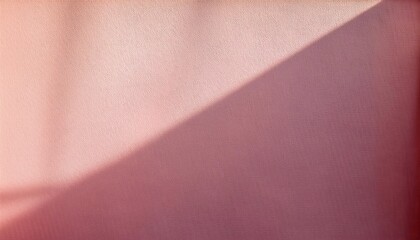 Poster - Soft Pink Textured Wall with Dramatic Shadow Play from Sunlight Filtering Through Leaves. Ideal for Minimalist Backgrounds, Calm Aesthetic Designs, and Natural Themed Visuals