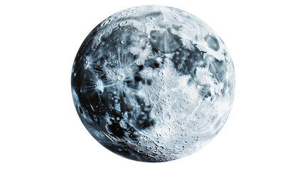 Wall Mural - the moon is earth’s natural satellite, located very close to our planet, reflecting sunlight during 
